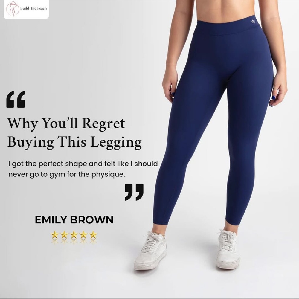 Women's Navy Scrunch butt Leggings